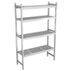 Regał podstawowy – aluminium anodowane – 1070 mm – wysokość: 1800 mm – nośność: 600 kg