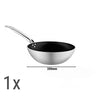 (3 szt.) Zestaw patelni wok - aluminium - Ø 240/280/300mm - z powłoką nieprzywierającą - 3-częściowy