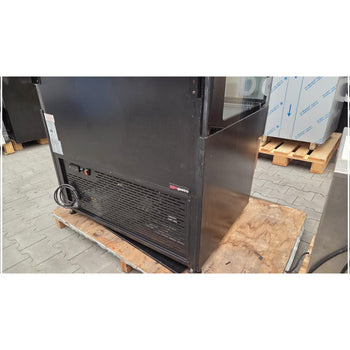 Lada chłodnicza TORONTO - 1000 mm - drewniany panel przedni - 2 półki - blat roboczy kuchenny z czarnego granitu - Prime Gastro