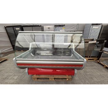 Lada chłodnicza - 1500 mm - z oświetleniem - panel przedni w kolorze czerwonym - Prime Gastro