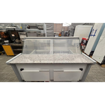 Lada chłodnicza - 1500 mm - z oświetleniem - panel przedni w kolorze czerwonym - Prime Gastro