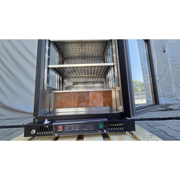 Dojrzewanie na sucho szafa do dojrzewania mięsa 0,59 m - z 1 szklanymi drzwiami - czarna