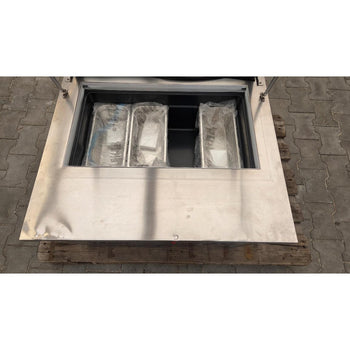 Stołowa witryna na lody - 870 mm - statyczna - na 4x 5-litrowe pojemniki na lody - kopułowa pokrywa - pokrywa otwierana na stronę obsługi