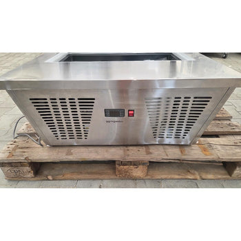 Stołowa witryna na lody - 870 mm - statyczna - na 4x 5-litrowe pojemniki na lody - kopułowa pokrywa - pokrywa otwierana na stronę obsługi