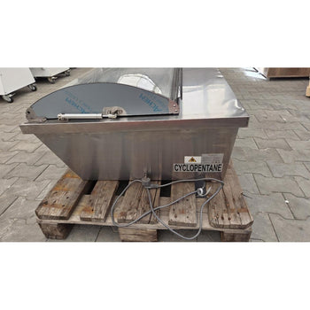 Stołowa witryna na lody - 870 mm - statyczna - na 4x 5-litrowe pojemniki na lody - kopułowa pokrywa - pokrywa otwierana na stronę obsługi