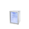 GASTRO-COOL | Chłodziarka minibarowa - 430 mm - 62 litry - z 1 szklanymi drzwiami & oświetleniem LED - srebrna