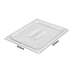 (6 sztuk) CAMBRO | CAMWEAR® - Pokrywka z poliwęglanu GN 1/2 - z uchwytem - przezroczysta