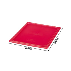 (6 sztuk) CAMBRO | SafeTrak – pokrywki z polipropylenu GN 1/2 – czerwone