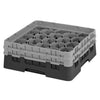 CAMBRO | Kosz do zmywarki na szkło 1/1 CAMRACK® – 20 przegródek, 2 nadstawki – 500 x 500 mm – maks. wysokość szkła: 133 mm – czarny, zdjęcie 3 z 3