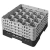 CAMBRO | CAMRACK® - kosz do mycia szklanek 1/1 z 4 przedłużkami - 500x500mm - 20 przegródek - Czarny