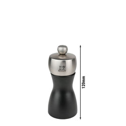 (6 sztuk) PEUGEOT | FIDJI – Młynek do soli – drewno – czarny matowy – wysokość: 120 mm