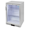 GASTRO-COOL | Chłodziarka barowa – 600 mm – 128 L – z 1 drzwiami szklanymi skrzydłowymi – srebrna