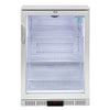 GASTRO-COOL | Chłodziarka barowa – 600 mm – 128 L – z 1 drzwiami szklanymi skrzydłowymi – srebrna