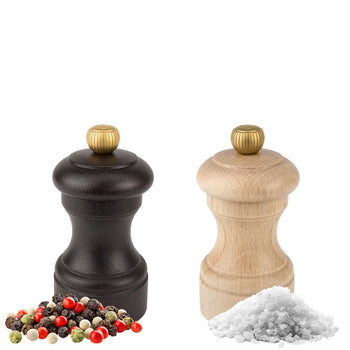 (6 Stück) PEUGEOT | BISTRO - Salz - & Pfeffermühle - Holz - Schokolade & Natur - Höhe: 100mm