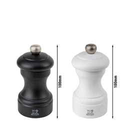 (6 Stück) PEUGEOT | BISTRO - Salz - & Pfeffermühle - Holz - Schwarz & Weiß - Höhe: 100mm