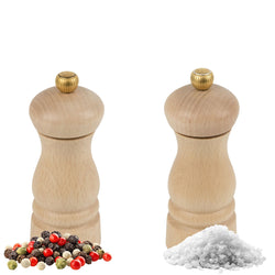 (6 Stück) PEUGEOT | CLERMONT - Salz - & Pfeffermühle - Holz - Natur - Höhe: 130mm