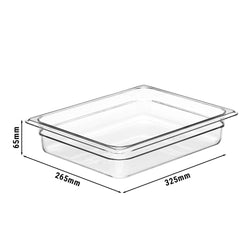 (6 sztuk) CAMBRO | CAMWEAR® - Pojemnik z poliwęglanu GN 1/2 - Przezroczysty - Głębokość: 65 mm