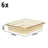(6 sztuk) CAMBRO | H-PAN™ – pojemnik żaroodporny GN 1/2 – kolor bursztynowy – wysokość: 65 mm