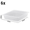 (6 sztuk) CAMBRO | Pojemniki z polipropylenu GN 1/2 – kolor mleczny – wysokość: 65 mm
