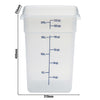 (6 szt.) CAMBRO | Pojemnik CAMSQUARES® – polipropylen – 20,8 L – przezroczysty