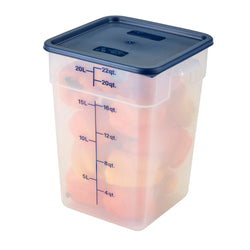 (6 sztuk) CAMBRO | CAMSQUARES® – pojemniki – 20,8 litra – przezroczyste