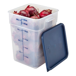 (6 sztuk) CAMBRO | CAMSQUARES® – pojemniki – 20,8 litra – przezroczyste