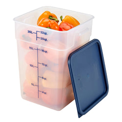 (6 sztuk) CAMBRO | CAMSQUARES® – pojemniki – 20,8 litra – przezroczyste
