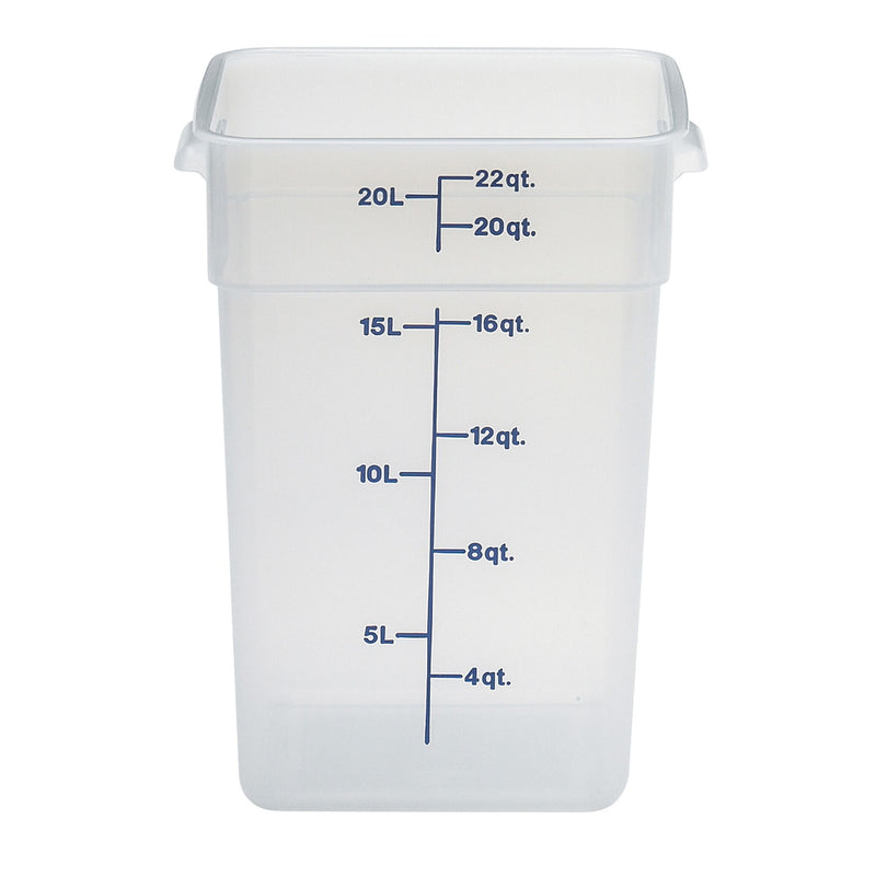 (6 sztuk) CAMBRO | CAMSQUARES® – pojemniki – 20,8 litra – przezroczyste