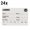 (24 sztuki) CAMBRO | Etykiety obrotowe StoreSafe® – 250 etykiet w rolce