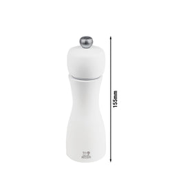 (6 Stück) PEUGEOT | TAHITI - Salzmühle - Holz - Weiß Matt - Höhe: 150mm