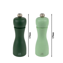 (6 sztuk) PEUGEOT | TAHITI WASSER – młynki do soli i do pieprzu – drewno – zielony – wysokość: 150 mm
