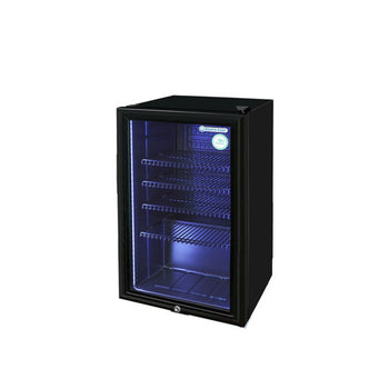 GASTRO-COOL | Chłodziarka barowa - 360 mm - 88 litrów - z 1 szklanymi drzwiami - czarna