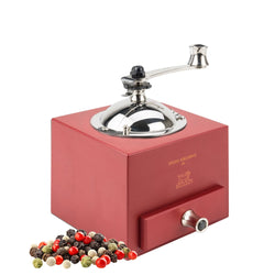(6 Stück) PEUGEOT | LE MOULIN D'OLIVIER ROELLINGER - Pfeffer - /Gewürzmühle mit Kurbel - Chilirot - Höhe: 130mm