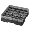 CAMBRO | Kosz do zmywarki na szkło 1/1 CAMRACK® – 25 przegródek, 1 nadstawka – 500 x 500 mm – maks. wysokość szkła: 92 mm – czarny, zdjęcie 3 z 4