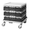 CAMBRO | Kosz do zmywarki na szkło 1/1 CAMRACK® – 25 przegródek, 1 nadstawka – 500 x 500 mm – maks. wysokość szkła: 92 mm – czarny, zdjęcie 4 z 4