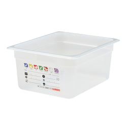 (6 sztuk) CAMBRO | SafeTrak – pojemniki z polipropylenu GN 1/2 – kolor mleczny – wysokość: 150 mm