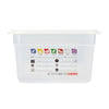 (6 sztuk) CAMBRO | SafeTrak – pojemniki z polipropylenu GN 1/2 – kolor mleczny – wysokość: 150 mm