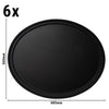 (6 szt.) CAMBRO | Taca CAMTREAD® – owalna – włókno szklane – 685 x 560 mm – z niskim rantem – czarna, zdjęcie 2 z 5