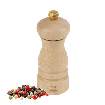 (6 sztuk) PEUGEOT | CLERMONT - Młynek do pieprzu - naturalne drewno - wysokość: 130 mm - Prime Gastro