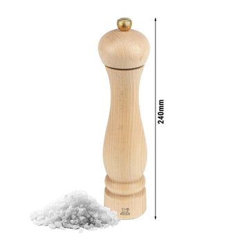 (6 sztuk) PEUGEOT | CLERMONT - Młynek do soli - Naturalne drewno - Wysokość: 240mm - Prime Gastro