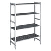 Regał aluminiowo‑polipropylenowy - 1080x360x1800mm - 4 półek - Nośność: 900kg