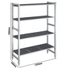 Regał aluminiowo‑polipropylenowy - 1320x360x1800mm - 4 półek - Nośność: 900kg