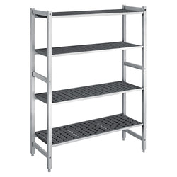 Regał aluminiowo‑polipropylenowy - 1320x360x1800mm - 4 półek - Nośność: 900kg