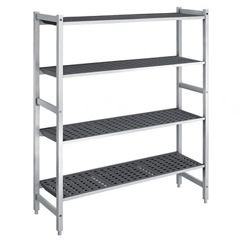 Regał aluminiowo‑polipropylenowy - 1740x360x1800mm - 4 półek - Nośność: 900kg