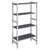 Regał aluminiowo‑polipropylenowy - 660x360x1800mm - 4 półek - Nośność: 900kg