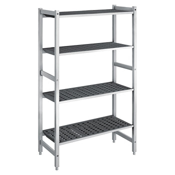 Półka aluminiowa - 900x360x1800mm - 4 półek (REGULOWANE) - Udźwig: 900kg