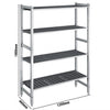 Regał aluminiowo‑polipropylenowy - 1200x460x1800mm - 4 półek - Nośność: 900kg