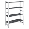 Regał aluminiowo‑polipropylenowy - 1200x460x1800mm - 4 półek - Nośność: 900kg