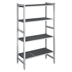 Regał aluminiowo‑polipropylenowy - 780x460x1800mm - 4 półek - Nośność: 900kg