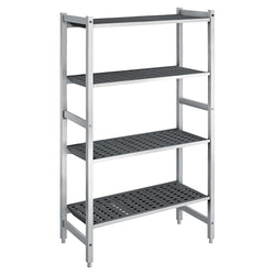 Regał aluminiowo‑polipropylenowy - 900x460x1800mm - 4 półek przestawnych - Nośność: 900kg
